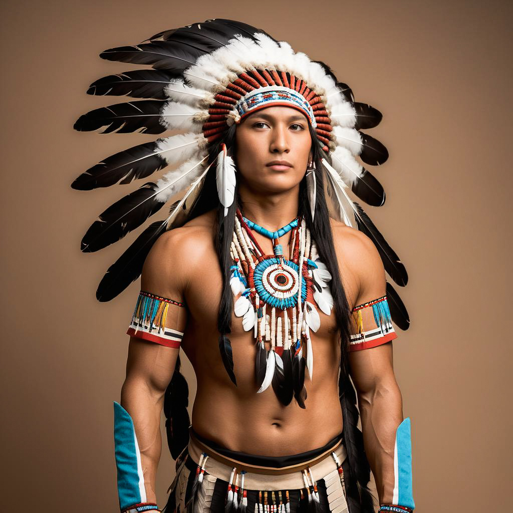 Confident Pow Wow Competitor in Regalia