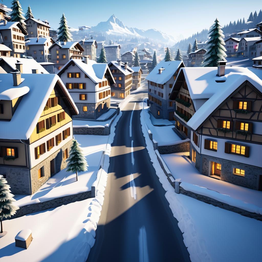 Cinematic Swiss Winter Terrain for Games