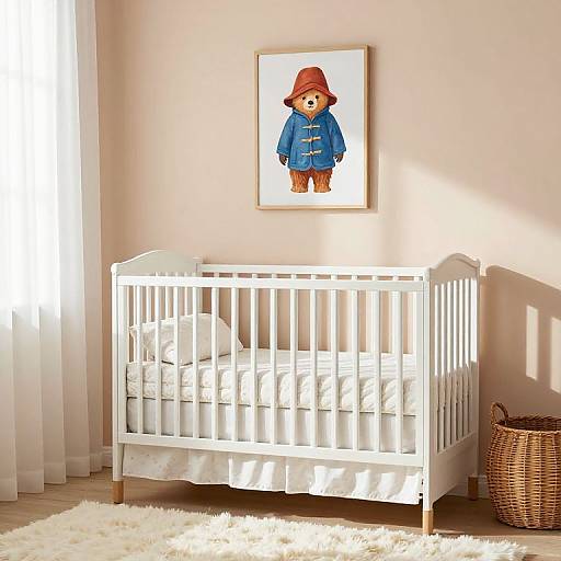 Cozy Pastel Nursery with Paddington Bear