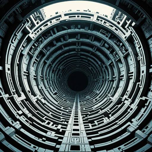 Moebius-Style Labyrinth with Starship Attack