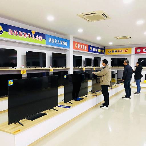 Bright Electronics Store with Televisions
