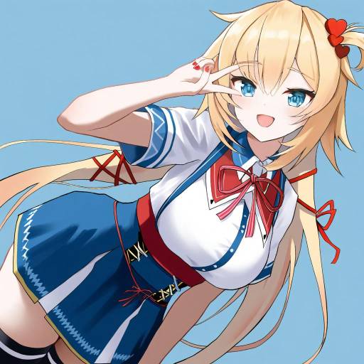 Illustration of Akai haato (1st costume), hololive in the style of Owa (ishtail)