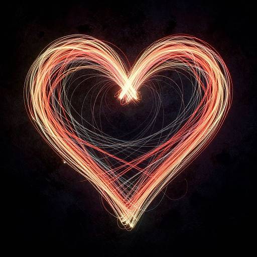 Abstract Glowing Heart of Devotion