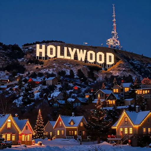 Winter Night Giant BUZZ Sign