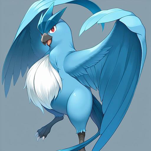 Illustration of Articuno, pokemon in the style of Suruga (xsurugax)