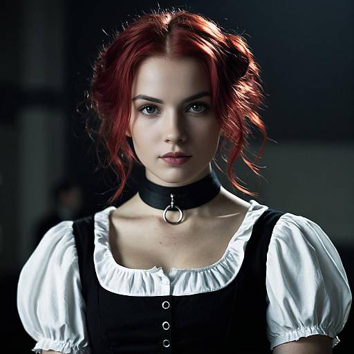 Young Woman in Sweeney Todd Costume