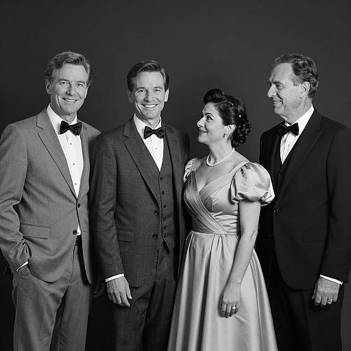 Vintage Black and White Formal Portrait