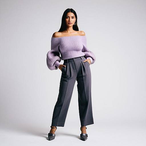 Chic Lavender Outfit on Model