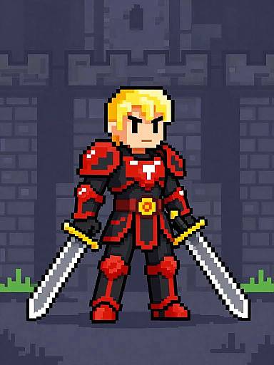 Pixel Art Infernal Wizard Sprite