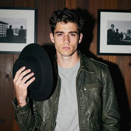 Young Man in Green Jacket Portrait