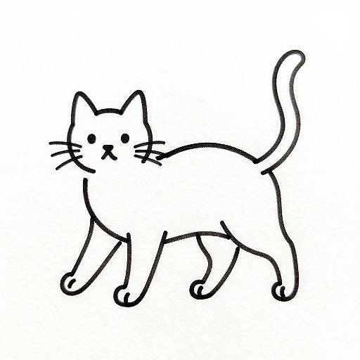 Continuous Line Cat Sketch Generator