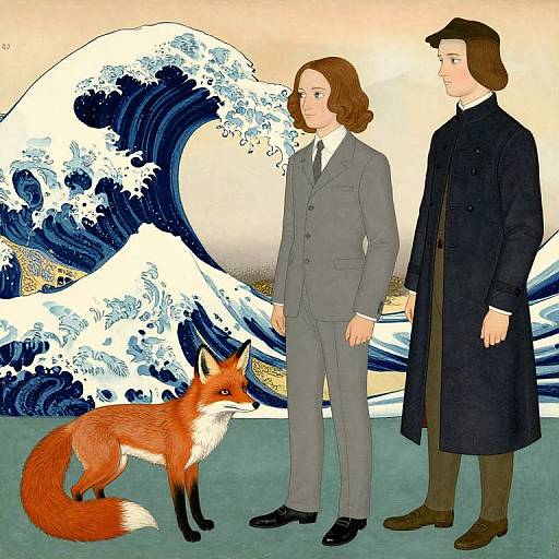 Surrealist Fox Inspired by Masters