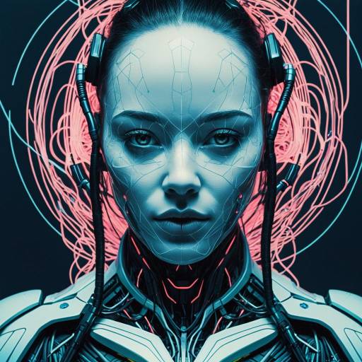 Futuristic Self-Portrait of a Sentient Android