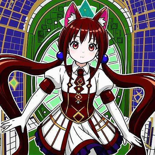 Illustration of Aloe (quiz magic academy), quiz magic academy in the style of Herohero (higashi no dou)