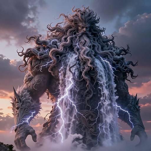 Epic Fantasy Goliath with Storm Hair