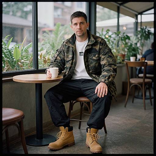 Urban Explorer in Cozy Coffee Corner