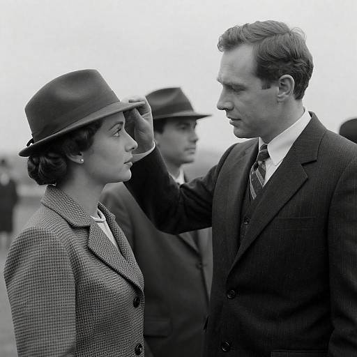 Elegant Interaction in Vintage Fashion