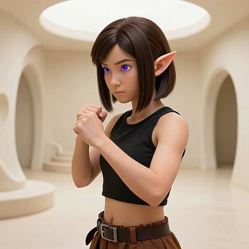 Semi-Realistic Sparring Elf Portrait