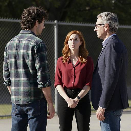 Candid Outdoor Portrait of Three Individuals