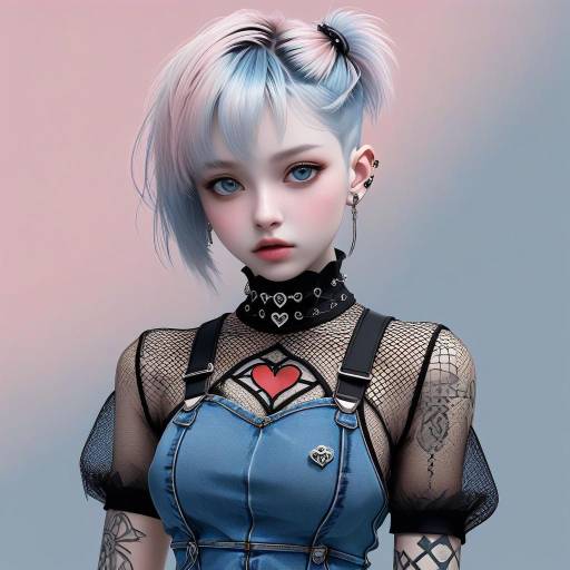 Edgy Gothic Punk Anime Aesthetic