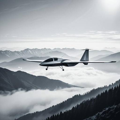 Ethereal Glider in Misty Mountains