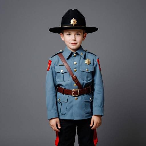 Realistic RCMP Child Mountie Portrait