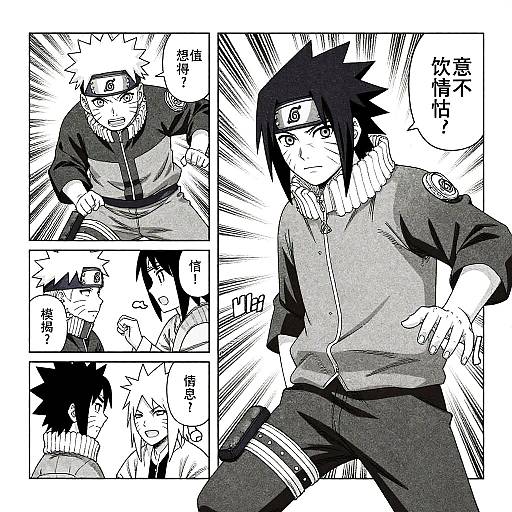 Naruto & Sasuke Intense Manga Panels
