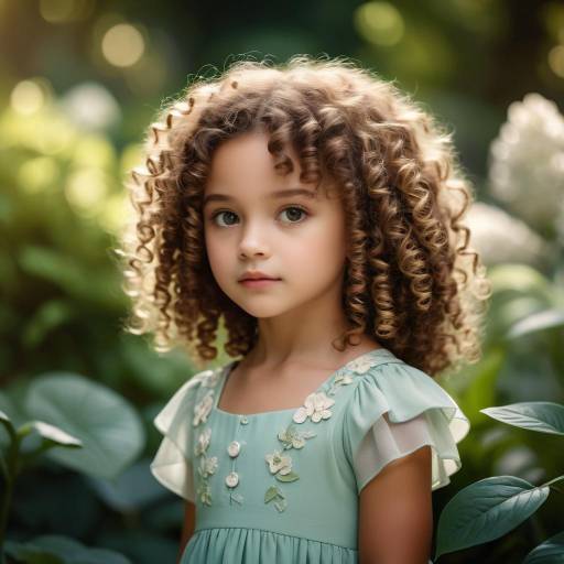Whimsical Child in Botanical Garden
