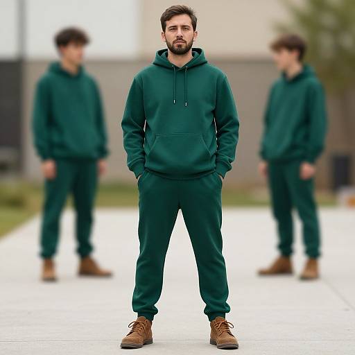 Realistic Male in Green Pants Costume
