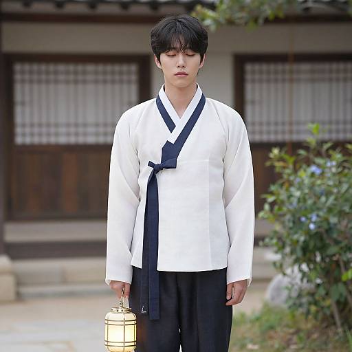 Realistic K-Drama Male Costume Portrait