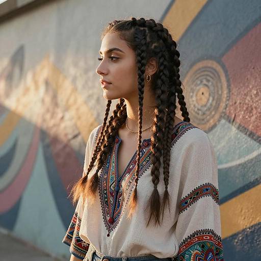 Bohemian High Top Twists Fashion Portrait
