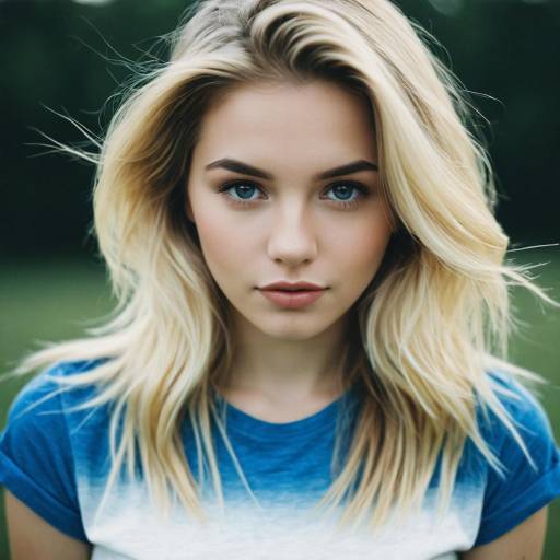 Blonde Dip Dye Hairstyle Portrait