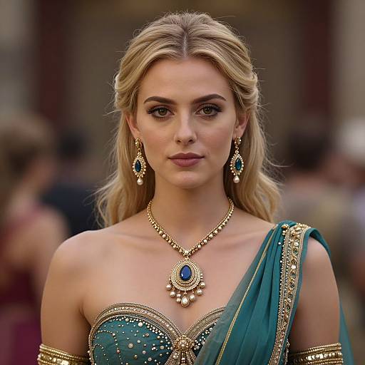 Realistic Blonde Girl in Jaanu Costume