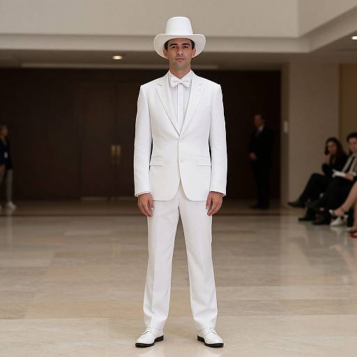 Man in White Light Costume