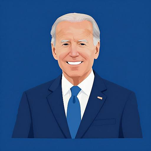 Cheerful Biden Vector Clipart