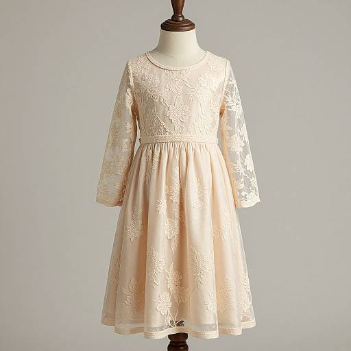Elegant Boho Lace Flower Girl Dress