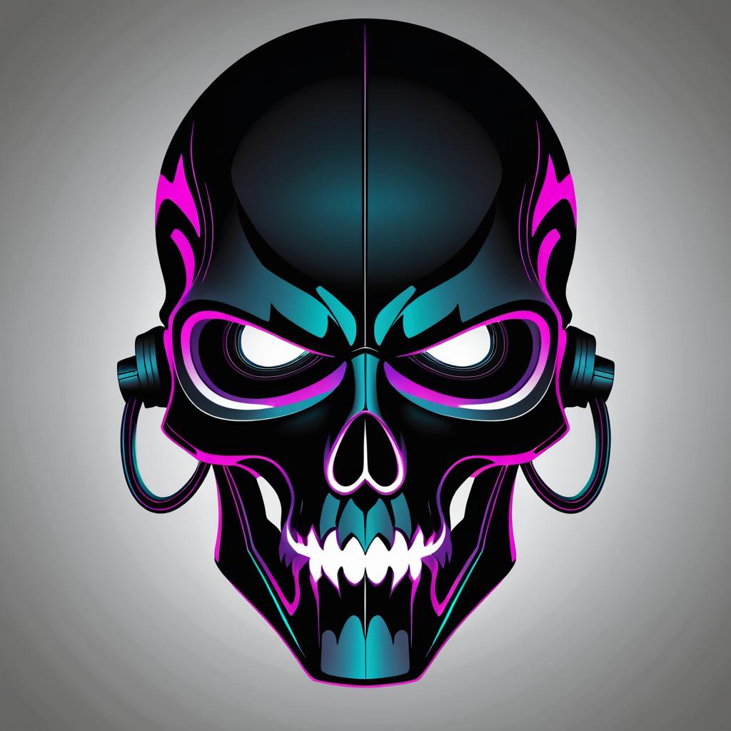 Bold Cyberpunk Skull Design for Lust