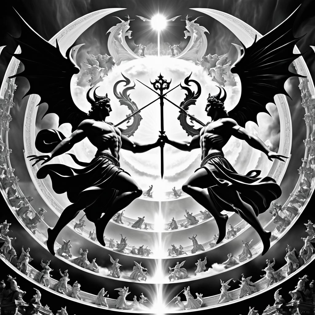 Cosmic Battle: God vs. the Devil