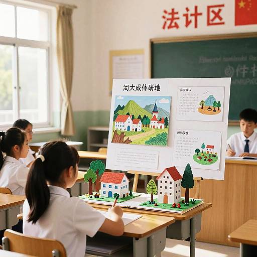 Students Presenting History Project