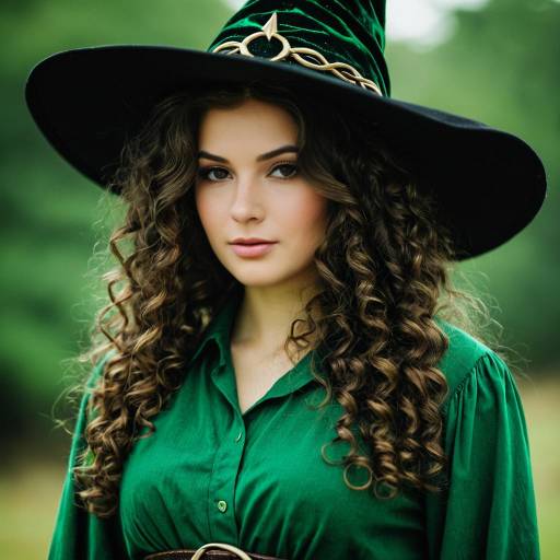 Enchanting Emerald Witch Costume Portrait
