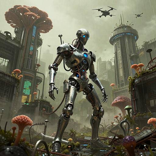 Mycelial Hermit in Biotech Ruins