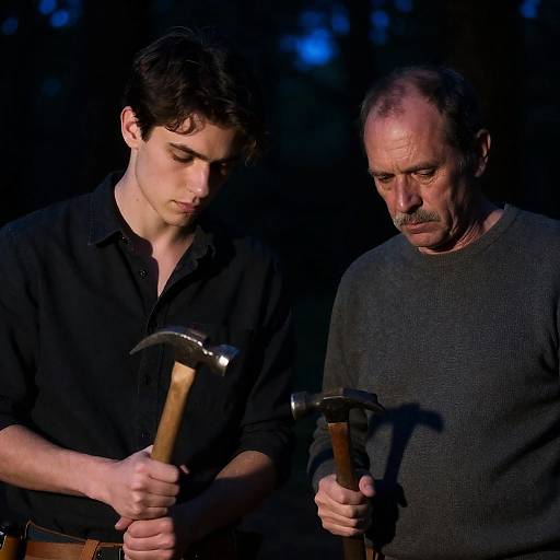 Intense Duo in Moonlit Forest Scene