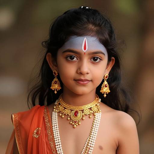 Realistic Child Krishna in Fancy Dress