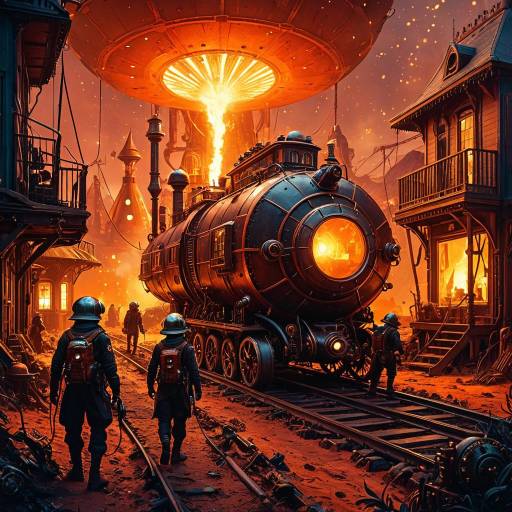 Steam-Powered Explorers in Alien Landscape