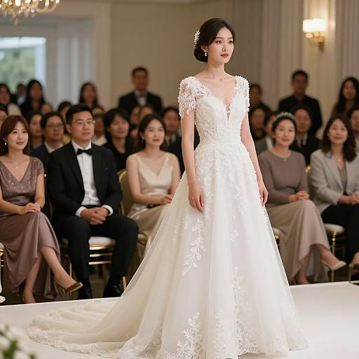 Bride in White Wedding Dress