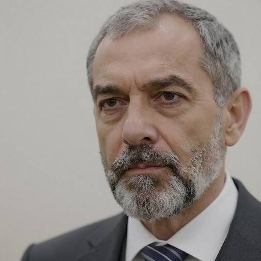 Serious Portrait of a Middle-Aged Man