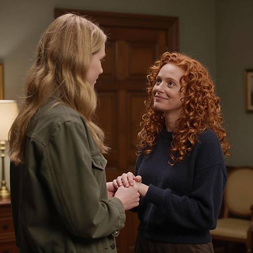 Warm Connection in a Dim Room