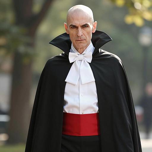 Realistic Outdoor Dracula Costume Portrait