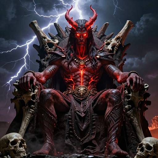 Azazael, Ancient Deity on Bone Throne