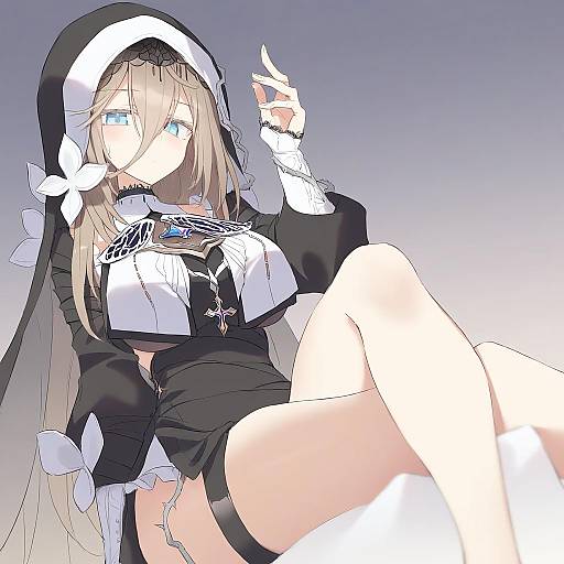 Illustration of Aponia (honkai impact), honkai (series) in the style of Satou kibi